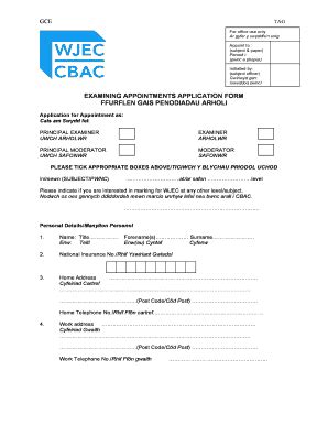 wjec portal|WJEC Appointees Application.